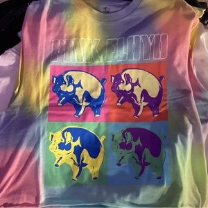 NWT PINK FLOYD CROP MUSCLE SHIRT
